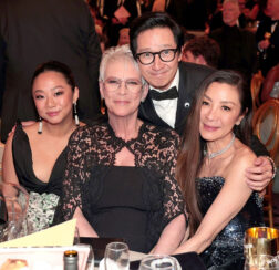 Jamie Lee Curtis and Michelle Yeoh at the Golden Globes